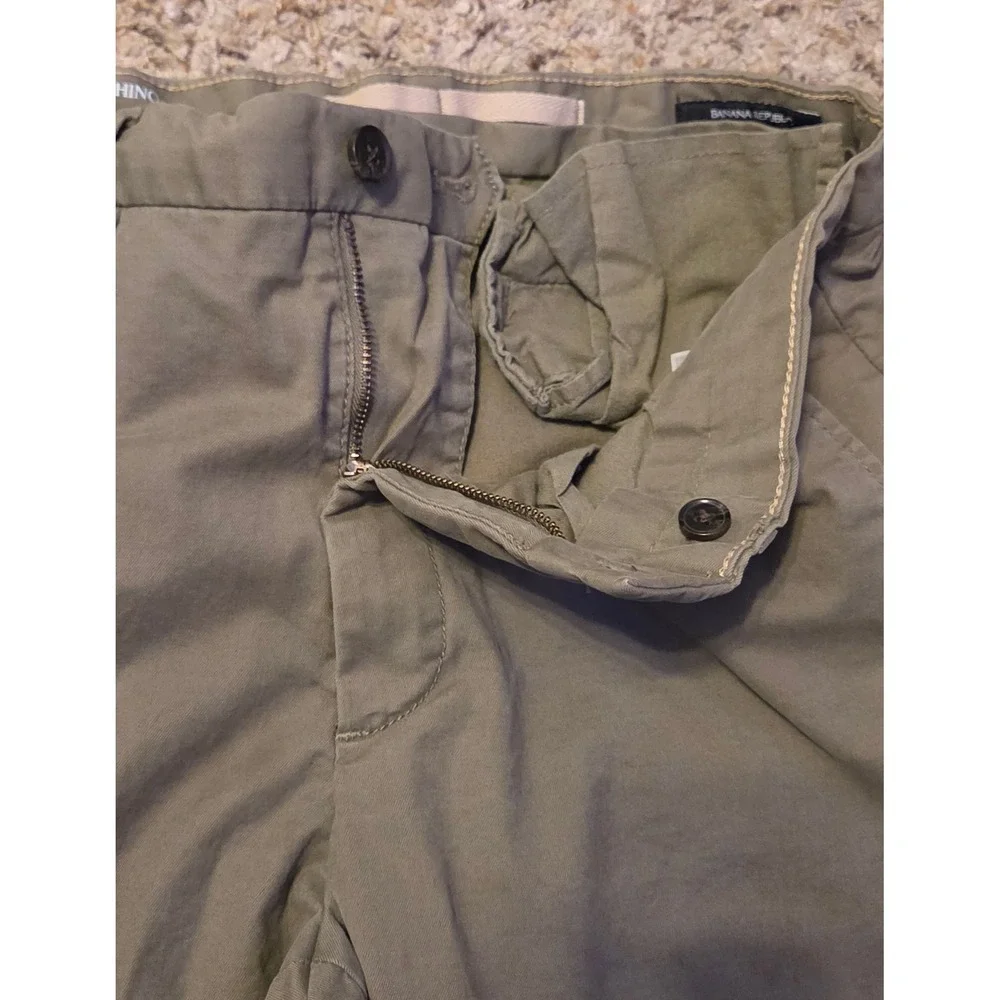 Banana Republic Slim Fit Lived-In‎ Chino Pants Mens Size 31x32 Green